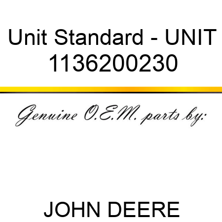 Unit Standard - UNIT 1136200230