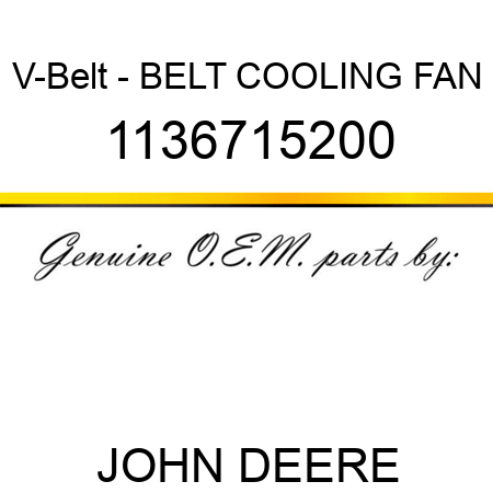 V-Belt - BELT, COOLING FAN 1136715200