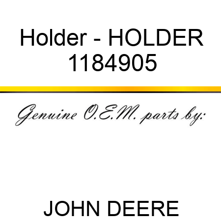 Holder - HOLDER 1184905