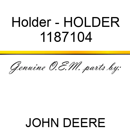 Holder - HOLDER 1187104