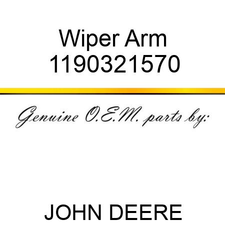 Wiper Arm 1190321570