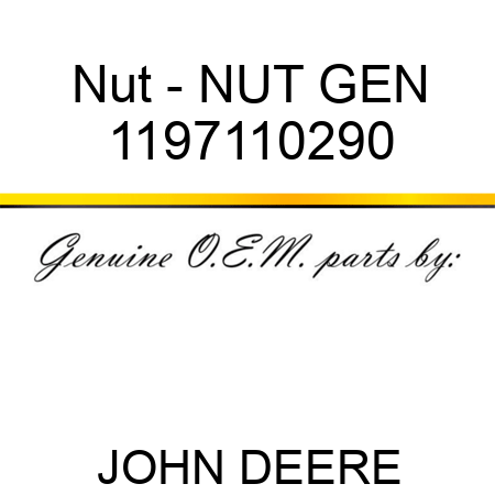 Nut - NUT, GEN 1197110290