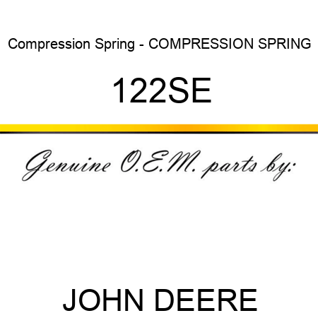Compression Spring - COMPRESSION SPRING, 122SE