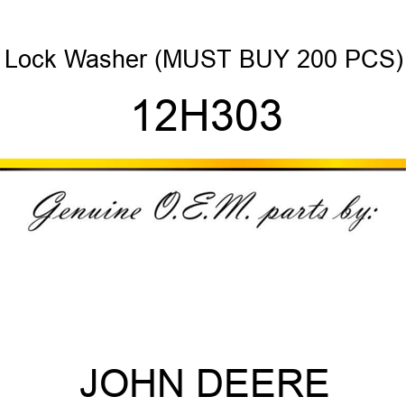 Lock Washer (MUST BUY 200 PCS) 12H303