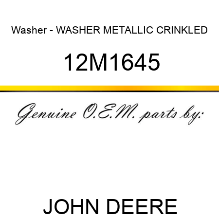 Washer - WASHER, METALLIC, CRINKLED 12M1645
