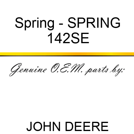 Spring - SPRING 142SE