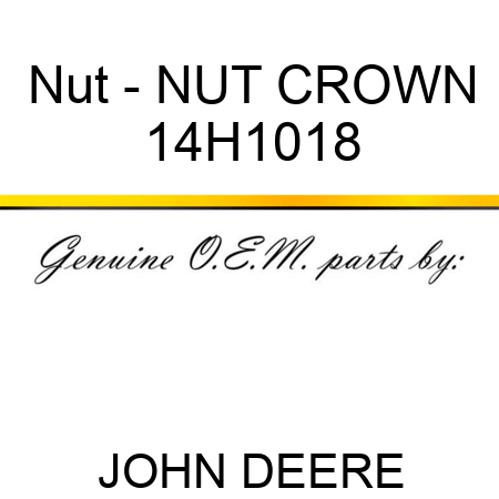 Nut - NUT, CROWN 14H1018