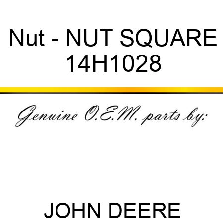 Nut - NUT, SQUARE 14H1028