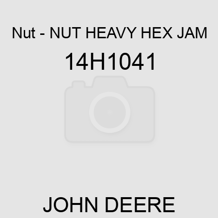 Nut - NUT, HEAVY HEX JAM 14H1041