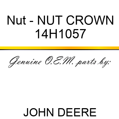 Nut - NUT, CROWN 14H1057