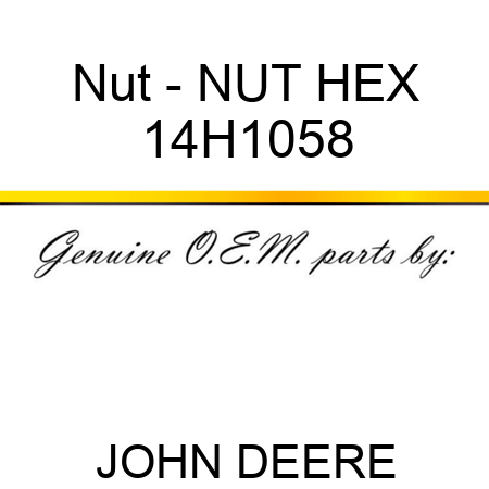 Nut - NUT, HEX 14H1058