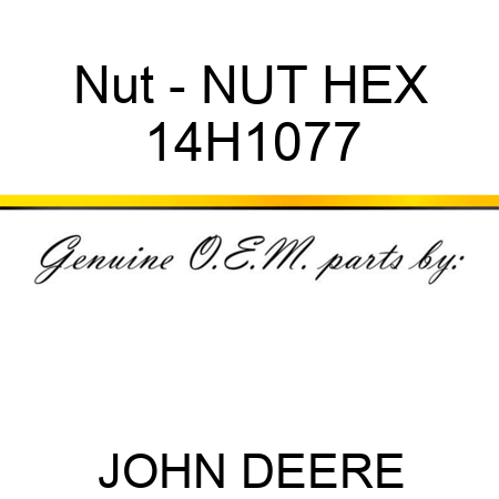 Nut - NUT, HEX 14H1077
