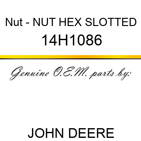 Nut - NUT, HEX SLOTTED 14H1086