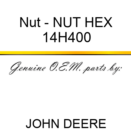 Nut - NUT, HEX 14H400