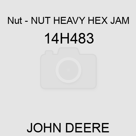 Nut - NUT, HEAVY HEX JAM 14H483