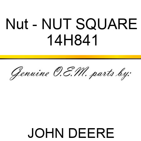 Nut - NUT, SQUARE 14H841