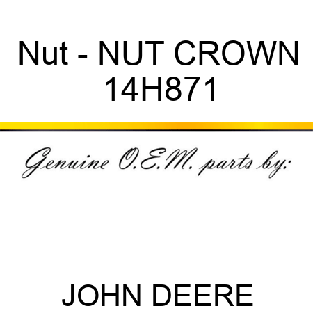 Nut - NUT, CROWN 14H871