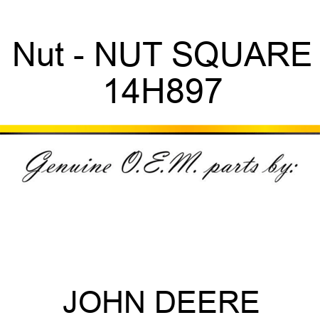 Nut - NUT, SQUARE 14H897