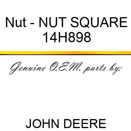 Nut - NUT, SQUARE 14H898