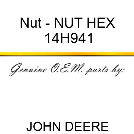 Nut - NUT, HEX 14H941