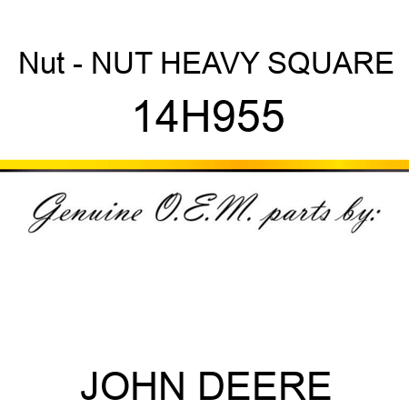 Nut - NUT, HEAVY SQUARE 14H955