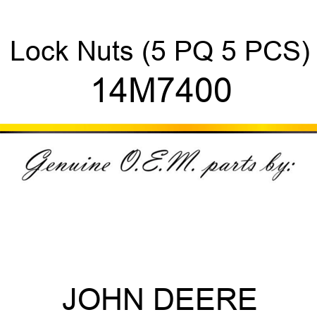 Lock Nuts (5 PQ 5 PCS) 14M7400