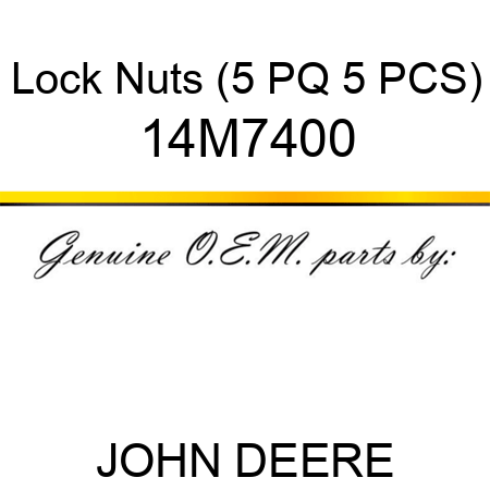 Lock Nuts (5 PQ 5 PCS) 14M7400