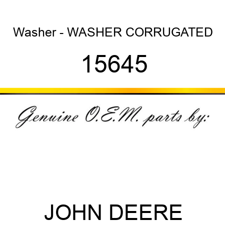 Washer - WASHER, CORRUGATED 15645