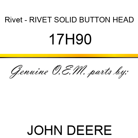 Rivet - RIVET, SOLID, BUTTON HEAD 17H90