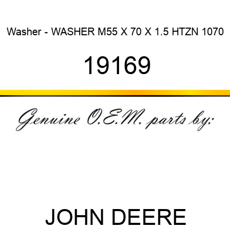 Washer - WASHER, M55 X 70 X 1.5 HTZN 1070 19169