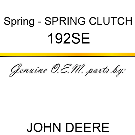 Spring - SPRING, CLUTCH 192SE