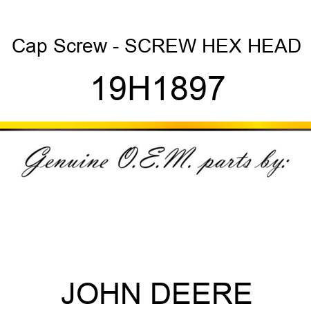 Cap Screw - SCREW, HEX HEAD 19H1897
