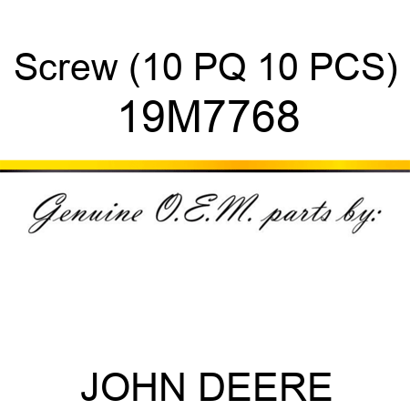 Screw (10 PQ 10 PCS) 19M7768