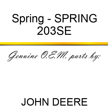 Spring - SPRING 203SE