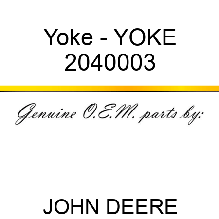 Yoke - YOKE 2040003