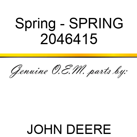 Spring - SPRING 2046415