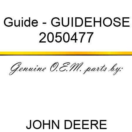 Guide - GUIDEHOSE 2050477
