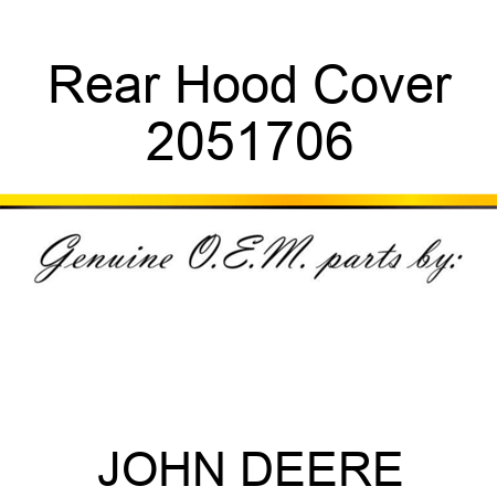 Rear Hood Cover 2051706