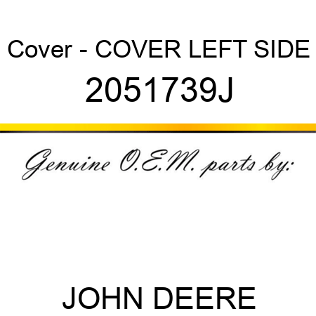 Cover - COVER, LEFT SIDE 2051739J