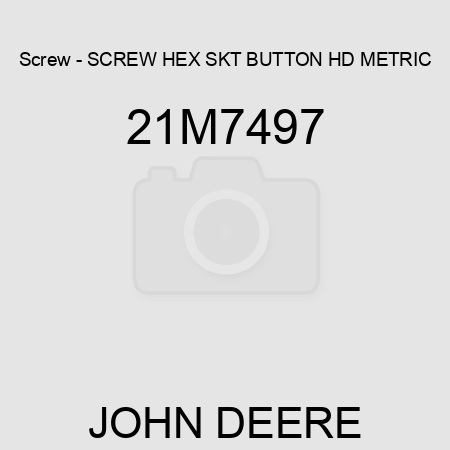 Screw - SCREW, HEX SKT BUTTON HD, METRIC 21M7497