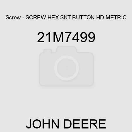 Screw - SCREW, HEX SKT BUTTON HD, METRIC 21M7499