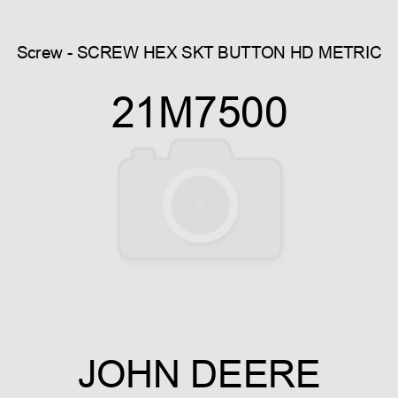 Screw - SCREW, HEX SKT BUTTON HD, METRIC 21M7500