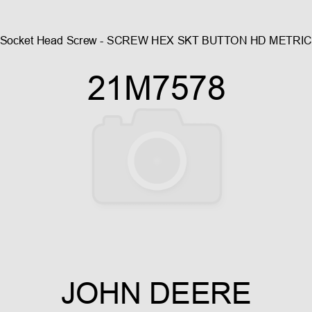 Socket Head Screw - SCREW, HEX SKT BUTTON HD, METRIC 21M7578