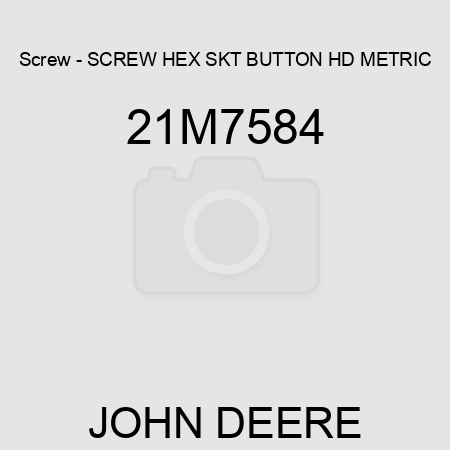 Screw - SCREW, HEX SKT BUTTON HD, METRIC 21M7584