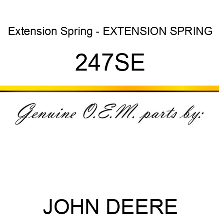 Extension Spring - EXTENSION SPRING, 247SE