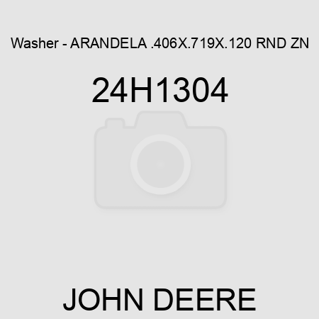 Washer - ARANDELA .406X.719X.120 RND ZN 24H1304
