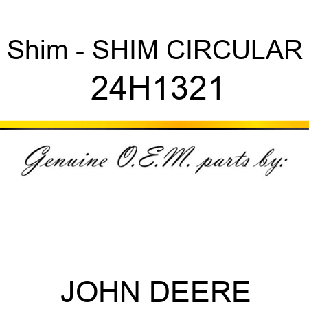 Shim - SHIM, CIRCULAR 24H1321