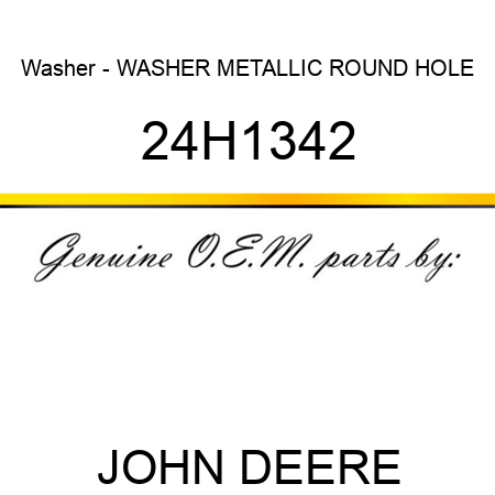 Washer - WASHER, METALLIC, ROUND HOLE 24H1342