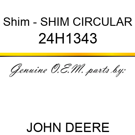 Shim - SHIM, CIRCULAR 24H1343