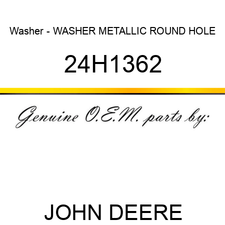 Washer - WASHER, METALLIC, ROUND HOLE 24H1362